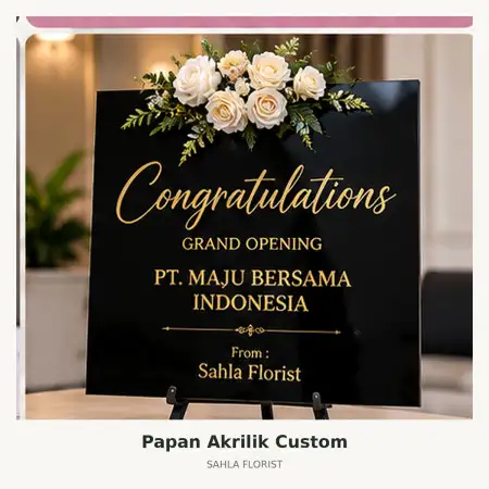 Papan Bunga Akrilik Bangka
